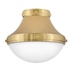 Oliver - 1 Light Flush Mount In Traditional and Transitional Style-12 Inches Tall and 14 Inches Wide - 1149777