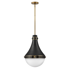 Oliver - 1 Light Medium Pendant in Traditional-Transitional Style - 14.25 Inches Wide by 21.25 Inches High - 1032885