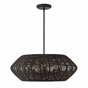 Luca - 5 Light Medium Drum Chandelier in Transitional-Coastal Style - 28 Inches Wide by 11 Inches High - 1032841