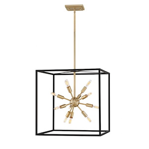 Aros - 12 Light Medium Open Frame Chandelier in Transitional-Modern-Mid-Century Modern Style - 20 Inches Wide by 21 Inches High - 1001449
