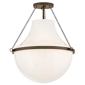 Collins - 12W 1 LED Semi-Flush Mount-22.75 Inch Tall and 20 Inch Wide - 1396897