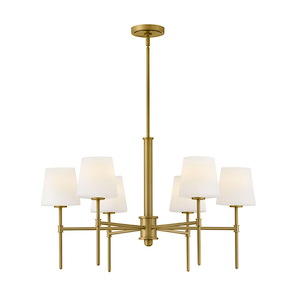 Saunders - 5W 6 LED Linear Chandelier-26.5 Inch Tall and 45 Inch Wide - 1428737