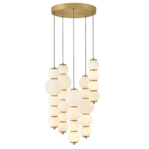 Trigo - 60W LED Small Abstract Chandelier-26 Inches Tall and 20 Inches Wide - 1345094