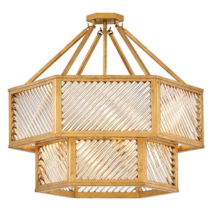 Sura - 25W 5 LED Medium Convertible Chandelier-24.5 Inches Tall and 26 Inches Wide - 1345101
