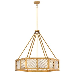 Sura - 30W 6 LED Medium Drum Chandelier-33.25 Inches Tall and 35 Inches Wide - 1345102
