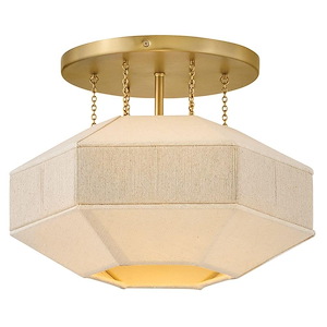 Lyla - 10W 1 LED Medium Semi-Flush Mount-11.25 Inches Tall and 15 Inches Wide - 1345104