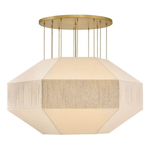 Lyla - 100W 10 LED Large Convertible Chandelier-27.5 Inches Tall and 50.5 Inches Wide - 1345107