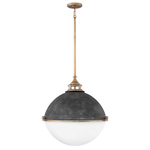 Fletcher - 3 Light Large Orb Chandelier in Traditional-Industrial Style - 22 Inches Wide by 23 Inches High - 760028