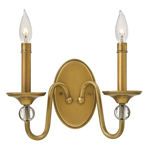 Eleanor - 2 Light Wall Sconce in Traditional Style - 12.75 Inches Wide by 9 Inches High - 1032735