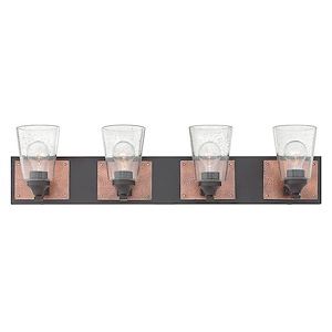 Jackson - 4 Light Bath Vanity in Transitional and Rustic and Industrial Style - 32.75 Inches Wide by 7.8 Inches High - 1377051