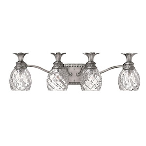 Plantation - 4 Light Bath Vanity in Traditional and Glam Style - 29 Inches Wide by 8.5 Inches High - 66397