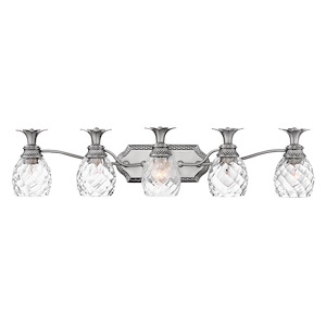 Plantation - 5 Light Bath Vanity in Traditional and Glam Style - 37 Inches Wide by 8.25 Inches High - 759005