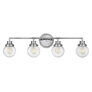 Poppy - 4 Light Bath Vanity in Traditional and Mid-Century Modern Style - 33.75 Inches Wide by 10 Inches High - 820230