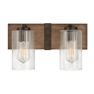 Sawyer - 2 Light Bath Vanity in Rustic Style - 14.25 Inches Wide by 8.25 Inches High - 1001464