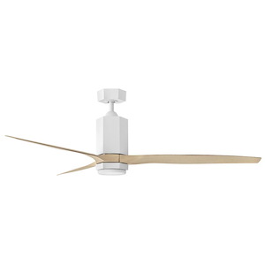 Facet - 3 Blade Dual Mount Ceiling Fan with Light Kit In Modern Style-16.75 Inches Tall and 60 Inches Wide - 1292770
