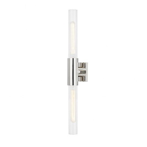 Asher - 2 Light Wall Sconce-27.5 Inches Tall and 4.25 Inches Wide - 1271072