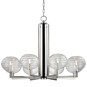 Breton 8 Light Chandelier 30 Inch Tall and 40 Inch Wide by Hudson Valley - 1362475