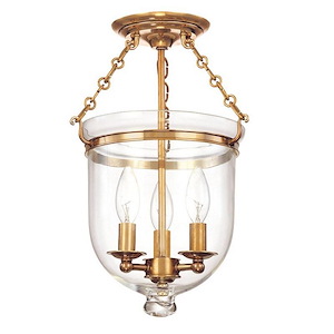 Hampton - Three Light Flush Mount - 10.25 Inches Wide by 14.75 Inches High - 1071383