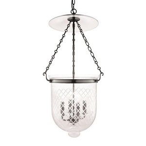 Hampton Collection - Four Light Pendant with Argyle Pattern Glass - 1362480