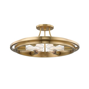 Chambers 6-Light Flush Mount - 21 Inches Wide by 8 Inches High - 749985