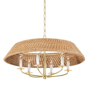Bradley - 6 Light Chandelier-17.5 Inches Tall and 30 Inches Wide - 1271364