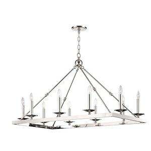 Allendale 10 Light Linear Pendant 27.75 Inch Tall and 27 Inch Wide by Hudson Valley - 1362518