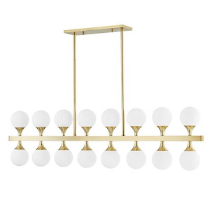 Astoria 16 Light Linear Pendant 13.75 Inch Tall and 51.75 Inch Wide by Hudson Valley - 1362527