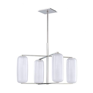 Pebble 4 Light Chandelier 22 Inch Tall and 33.5 Inch Wide by Hudson Valley - 1362531