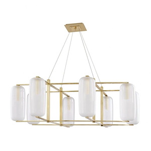 Pebble - Eight Light Chandelier in Contemporary Style - 48 Inches Wide by 15.75 Inches High - 921610