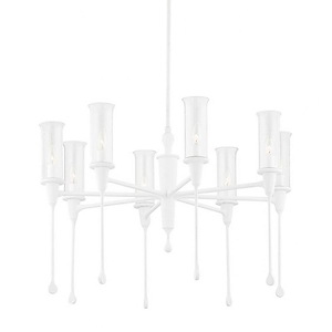 Chisel 8 Light Chandelier 20.25 Inch Tall and 31.75 Inch Wide by Hudson Valley - 1362558
