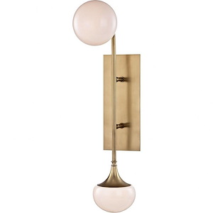 Fleming 2-Light LED Wall Sconce - 5 Inches Wide by 24 Inches High - 750041