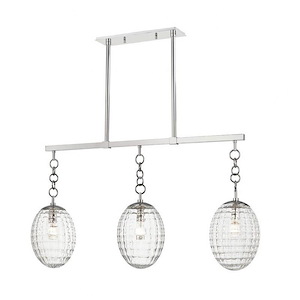 Venice 3 Light Linear Pendant 23.5 Inch Tall and 43 Inch Wide by Hudson Valley - 883537