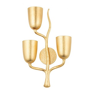 Vine 3 Light Left Wall Sconce 23.5 Inch Tall and 14 Inch Wide by Hudson Valley - 1362591