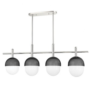 Nyack 4 Light Linear Pendant 9 Inch Tall and 52 Inch Wide by Hudson Valley - 1362638
