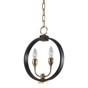 Dresden 2 Light Pendant 15.5 Inch Tall and 11.75 Inch Wide by Hudson Valley - 523002