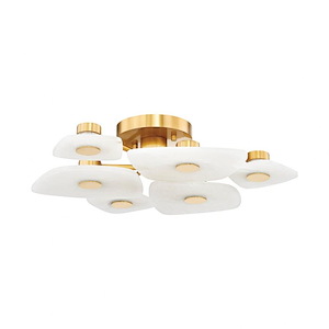 Holmdel - 240W 6 LED Semi-Flush Mount In Modern Style-6.25 Inches Tall and 27.75 Inches Wide - 1315445