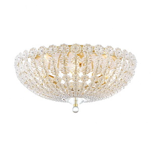 Floral Park - Six Light Flush Mount in Transitional Style - 21 Inches Wide by 10.5 Inches High - 921646