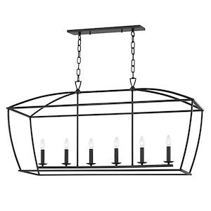 Bryant - 6 Light Linear Island in Transitional Style - 48.25 Inches Wide by 24 Inches High - 1032557