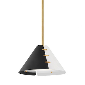 Split 1 Light Pendant 14.5 Inch Tall and 14.5 Inch Wide by Hudson Valley - 1362767