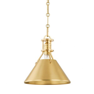 Metal No. 2 - 1 Light Pendant-9.25 Inches Tall and 9.5 Inches Wide - 1290814