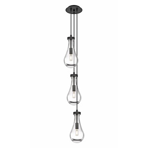 Malone - 6 Light Cord Hung Pendant In Art Deco Style-11.25 Inches Tall and 7.13 Inches Wide - 1302527