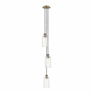 Crown Point - 3 Light Cord Hung Pendant-11.25 Inch Tall and 7.13 Inch Wide - 1364617