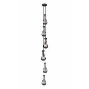 Owego - 6 Light Cord Hung Pendant In Art Deco Style-20.25 Inches Tall and 6.38 Inches Wide - 1302458