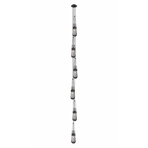 Milan - 6 Light Cord Hung Pendant In Art Deco Style-14.38 Inches Tall and 8 Inches Wide - 1302512