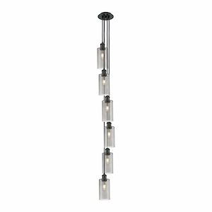 Crown Point - 6 Light Cord Hung Pendant-11.25 Inch Tall and 7.13 Inch Wide - 1364518