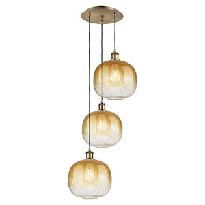 Brookhaven Sphere - 3 Light Cord Hung Pendant-37 Inch Tall and 17 Inch Wide - 1387632