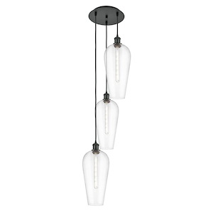 Chelsea - 3 Light Cord Hung Pendant-58 Inch Tall and 14.5 Inch Wide - 1387646
