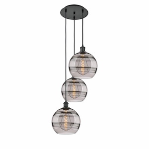 Rochester - 3 Light Cord Hung Multi Pendant In Industrial Style-35.63 Inches Tall and 16.5 Inches Wide - 1329929