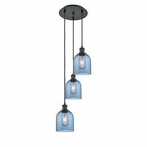 Bella - 3 Light Cord Hung Multi Pendant In Industrial Style-29.25 Inches Tall and 12 Inches Wide - 1329947