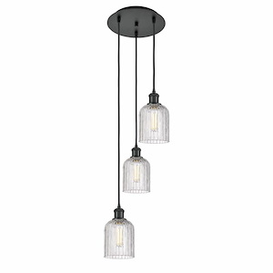 Bridal Veil - 3 Light Cord Hung Multi Pendant In Industrial Style-27.75 Inches Tall and 11.5 Inches Wide - 1329968